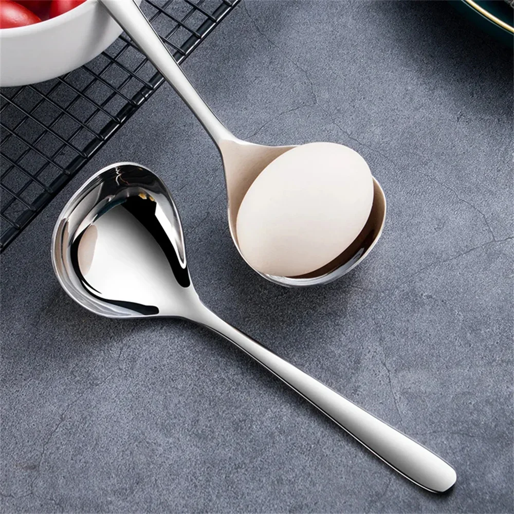 304 Stainless Steel Spoon 5pcs/1pc Soup Spoon Rice LongHandle Tableware Set Kitchen Utensils stainless steel spoon cutlery set