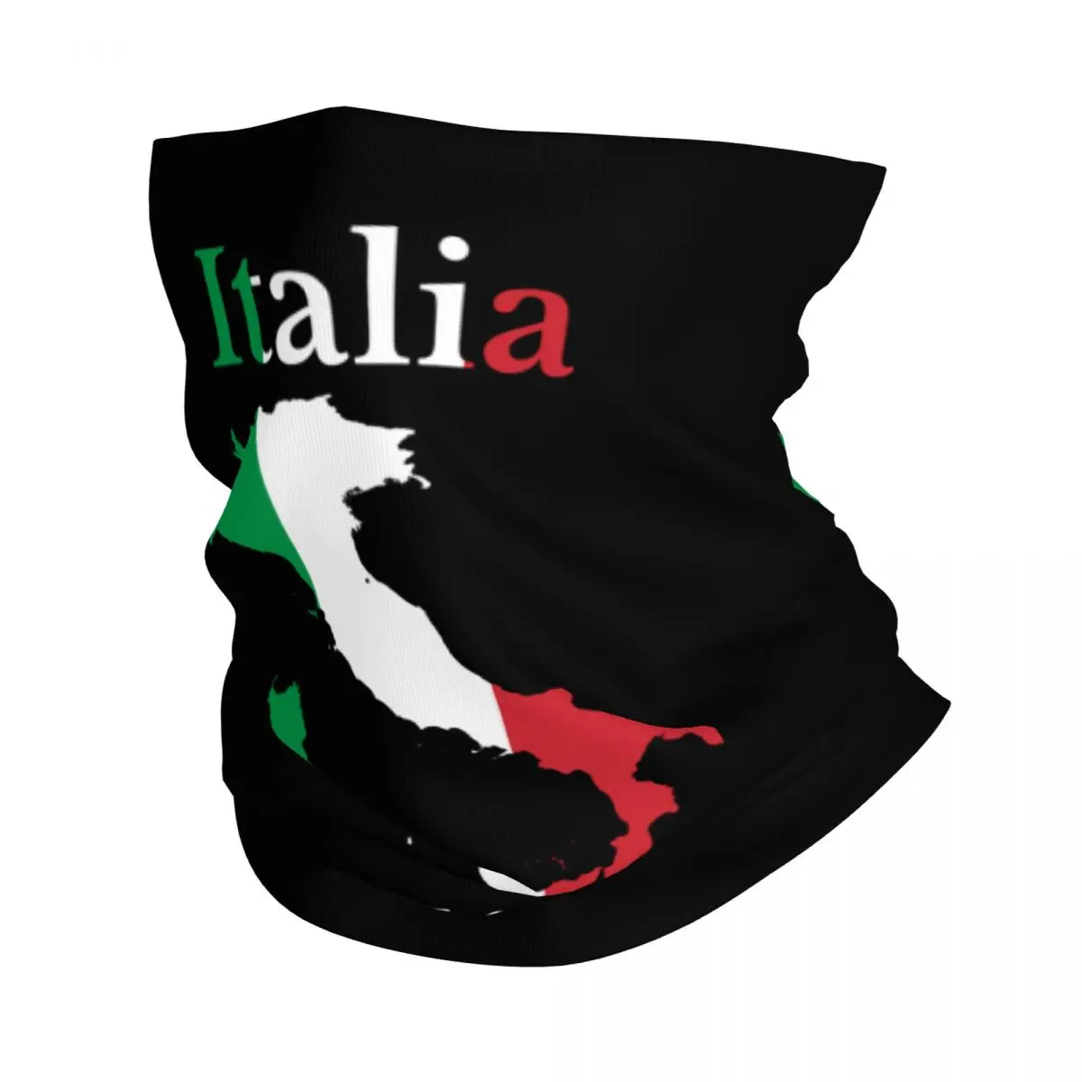 Italia Map Flag Bandana Neck Ghetta Protezione Uv Face Scarf Cover Uomo Donna Italian Patriotic Headband Tube Passamontagna
