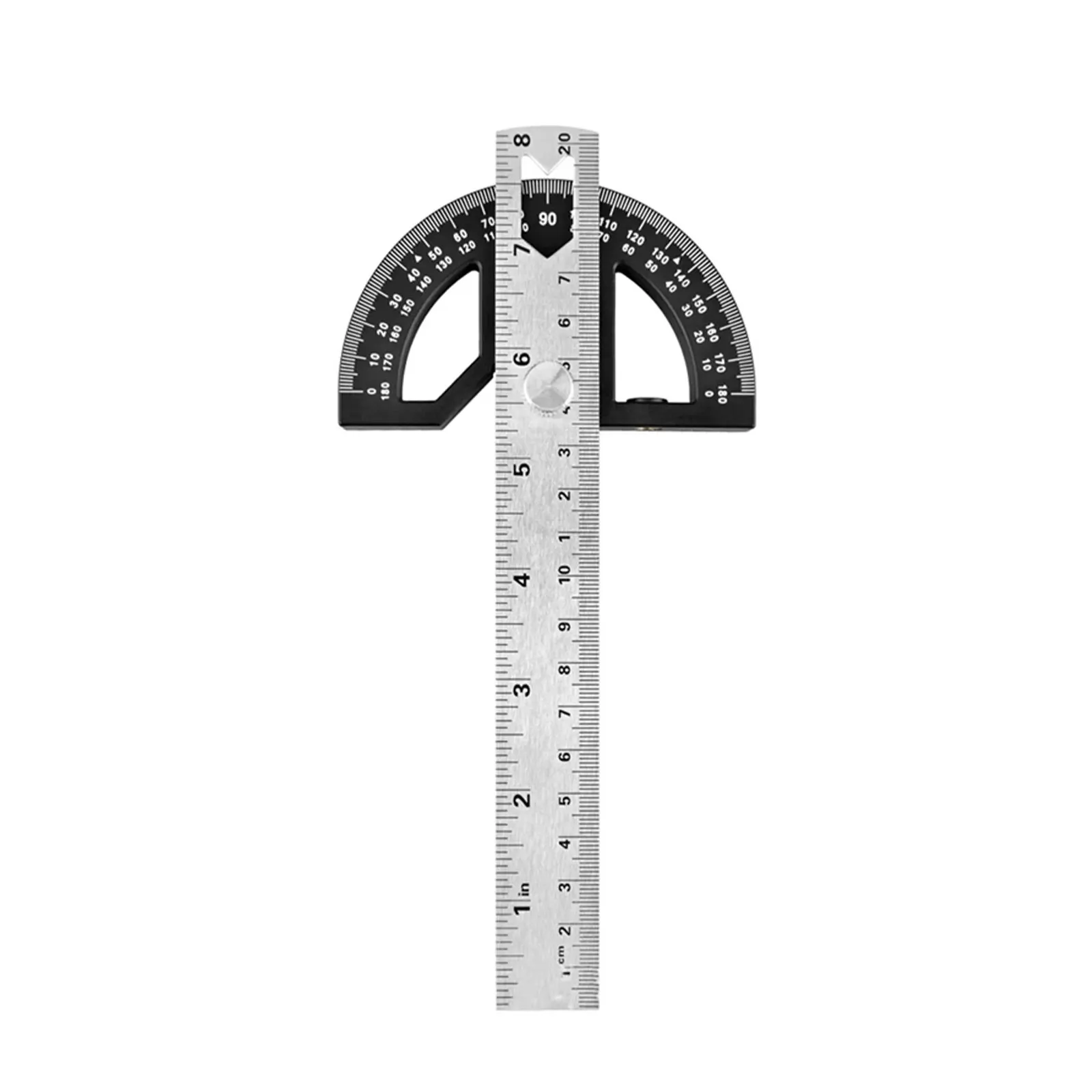 1PC Multifunzionale Plastica 8 Pollici Magnetico Righello Angolo di Aspirazione per Misurazione Multi Angolo Durevole e Staccabile_voghion.com