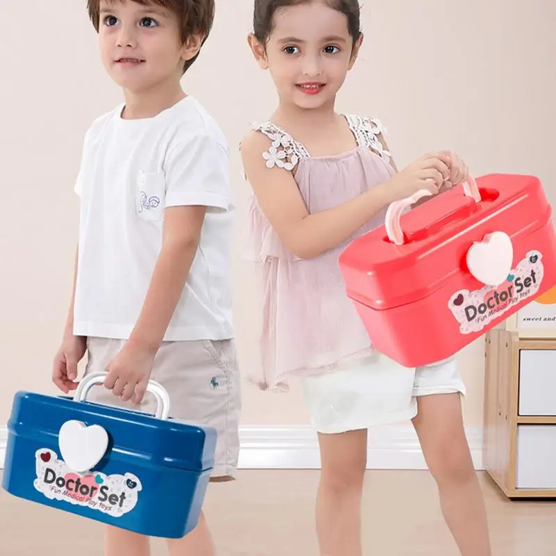 Kids Doctor Play Set 52Pcs Pretend Play Doctor Educational Toys Family Nurse Pretend Set Toy For Children Gift