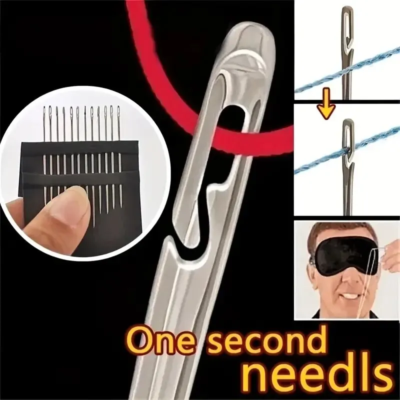 Elderly No Thread Hand Sewing Needle Home Hand Sewing Quilt Clothes Cross Stitch No Thread Needle DIY 30 PCs sewing needles
