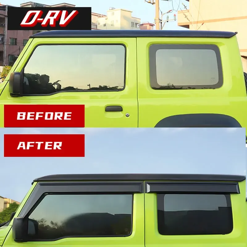 Car Sun Rain Guard Window Visor Smoke Shield Deflectors Awning Trim Cover Accessories for Suzuki Jimny JB64 JB74W car window visor,car window deflectors