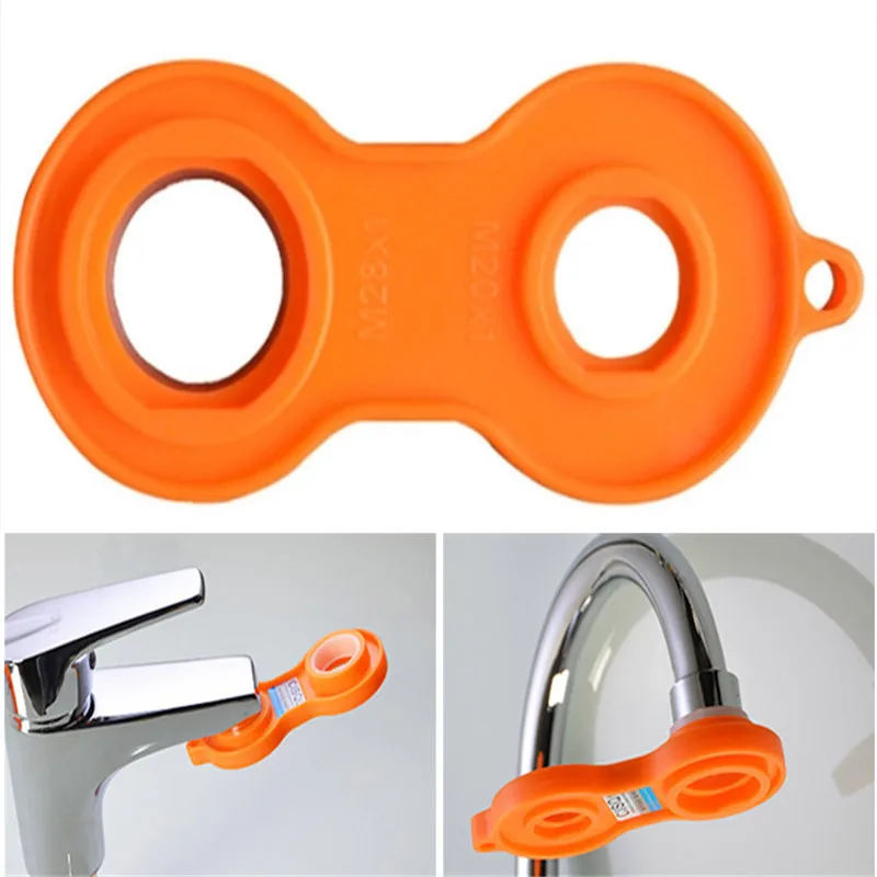 

1/2Pc Water Outlet Universal Wrench Faucet Bubbler Wrench Disassembly Cleaning Tools Four Sides Available Bubbler Yellow Wrench