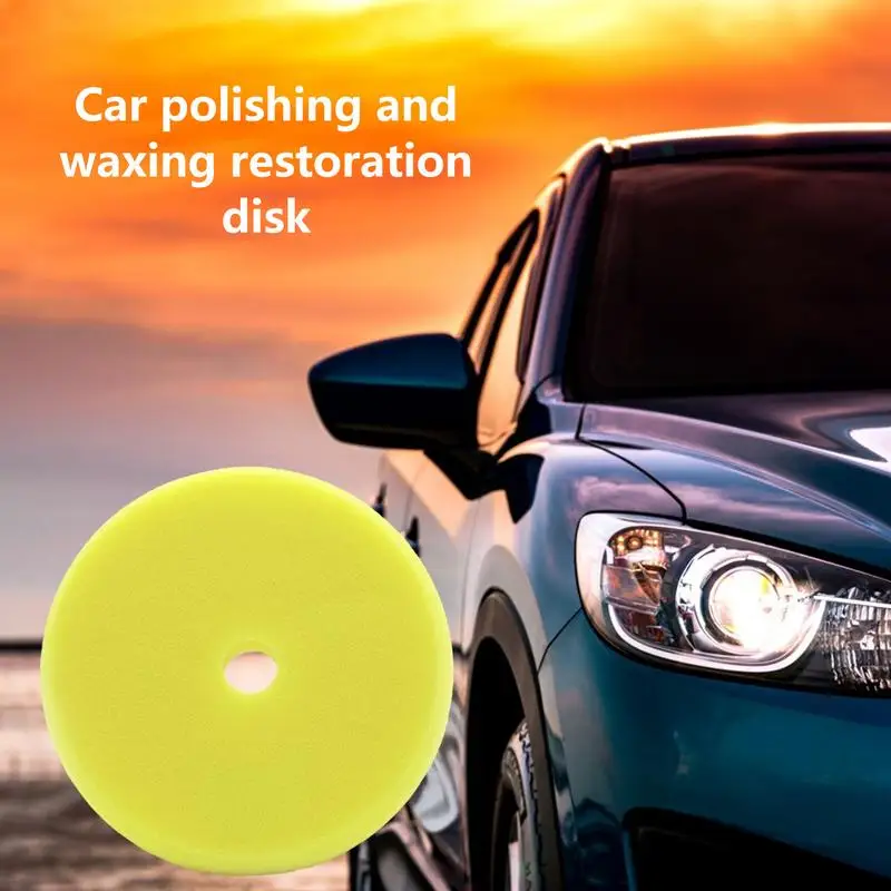 6inch Imported Sponge Polishing Pad Car Waxing ing Polisher Pad Sponge Flat Sanding Car Maintenance Accessories