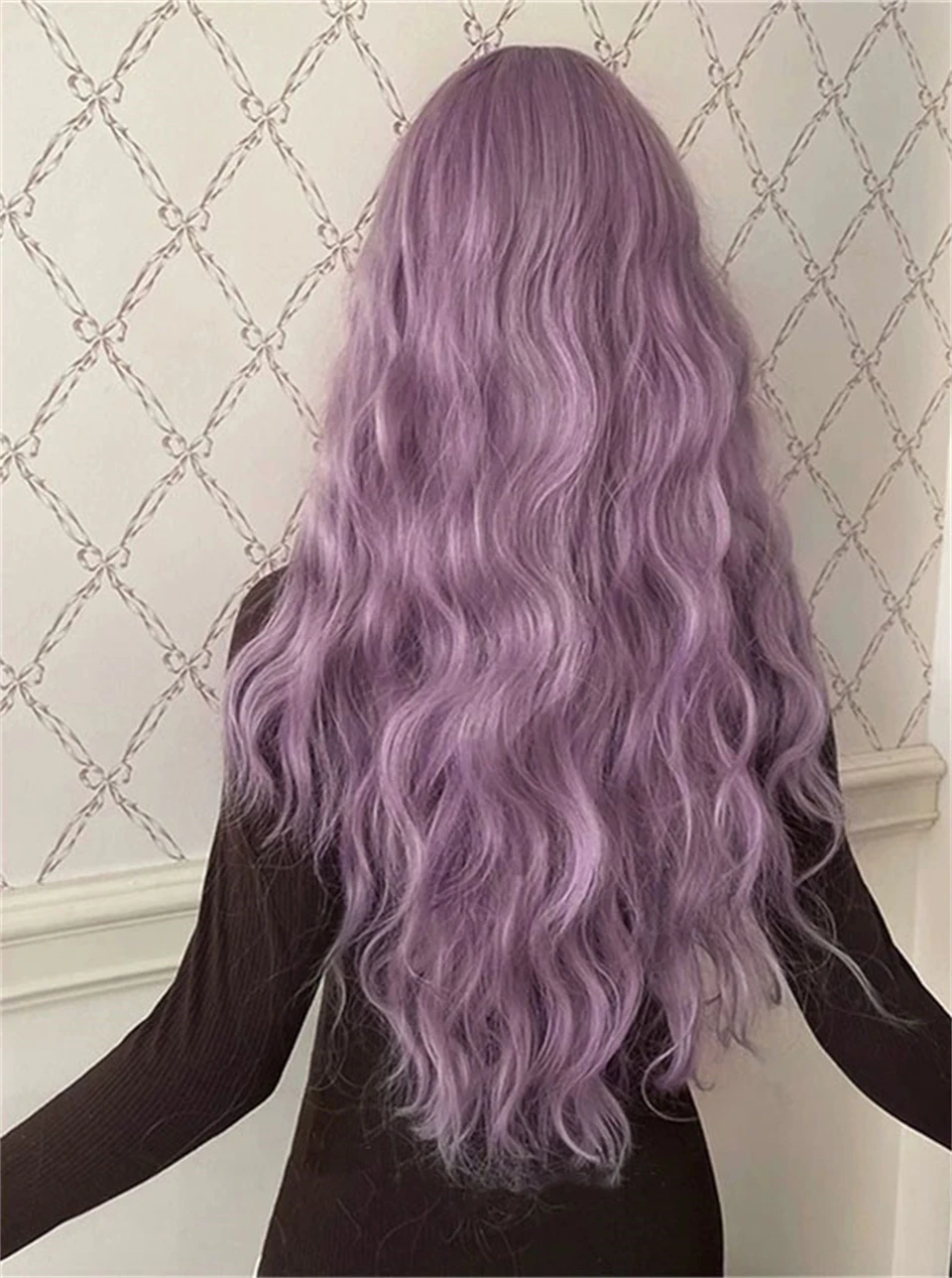 Purple Synthetic Curly Wig for Women 30 Inch