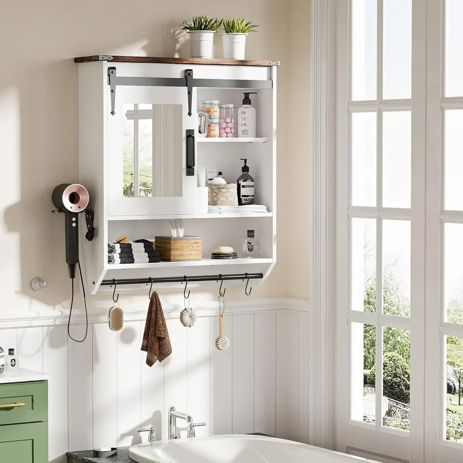 Wall Mounted Metal Bathroom Medicine Cabinet with Mirror