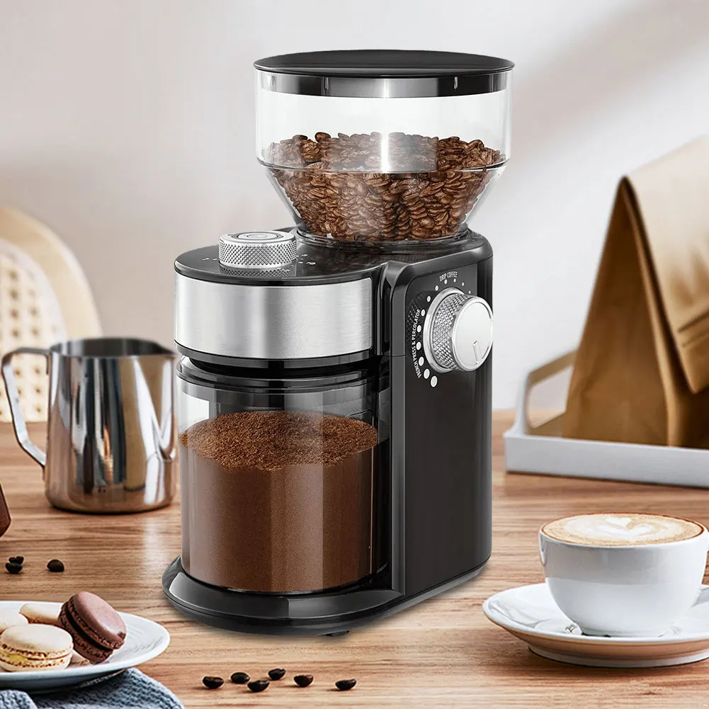 Electric Burr Coffee Grinder Automatic Coffee Grinder Coffee Beans Grinder for Espresso French Press Drip Coffee 5