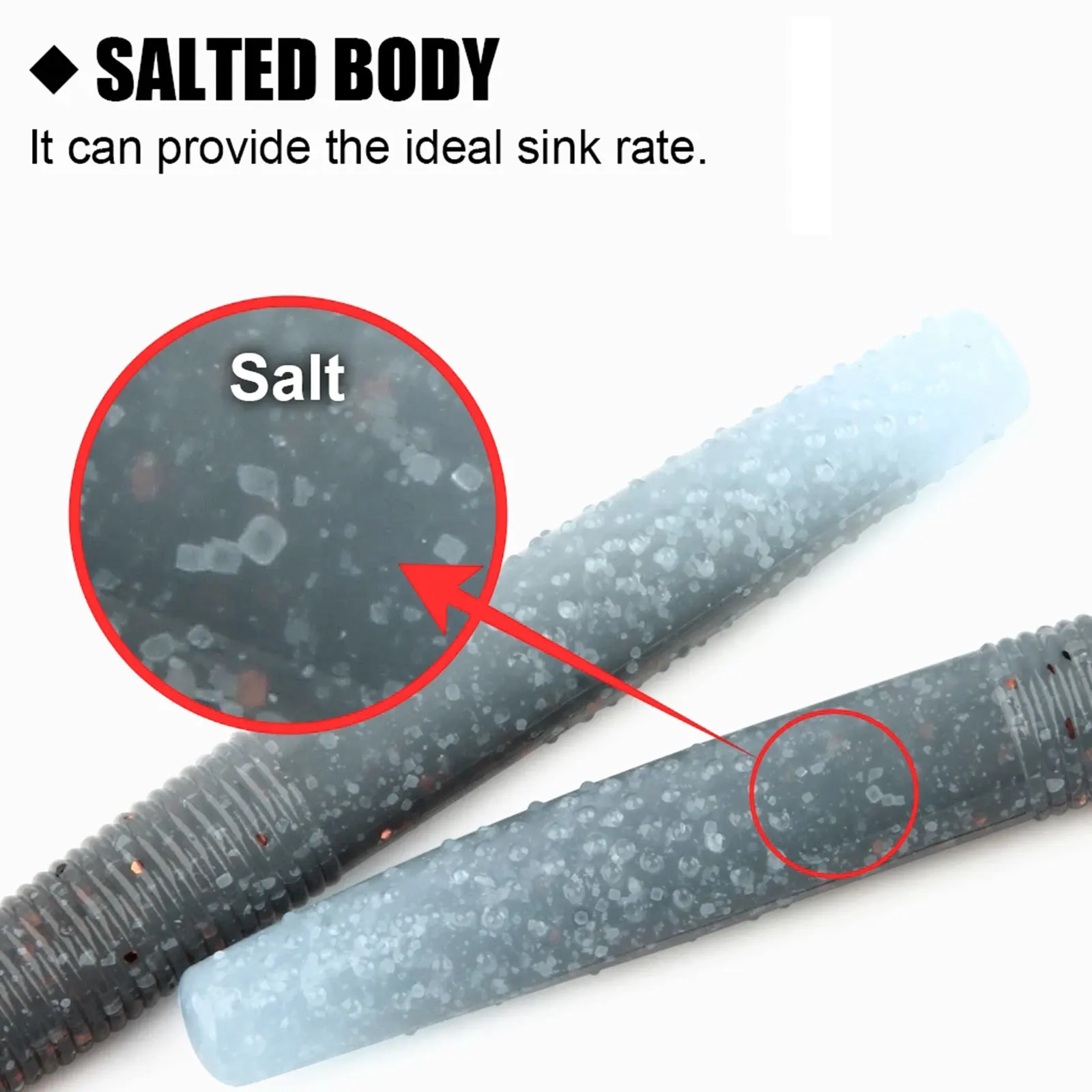 SAMOLLA Floating Worms Bass Fishing Lure Soft Plastic Artificial Bait Ned Wacky Rig Tpe Floating Weightless Leurre Souple Wobble 4