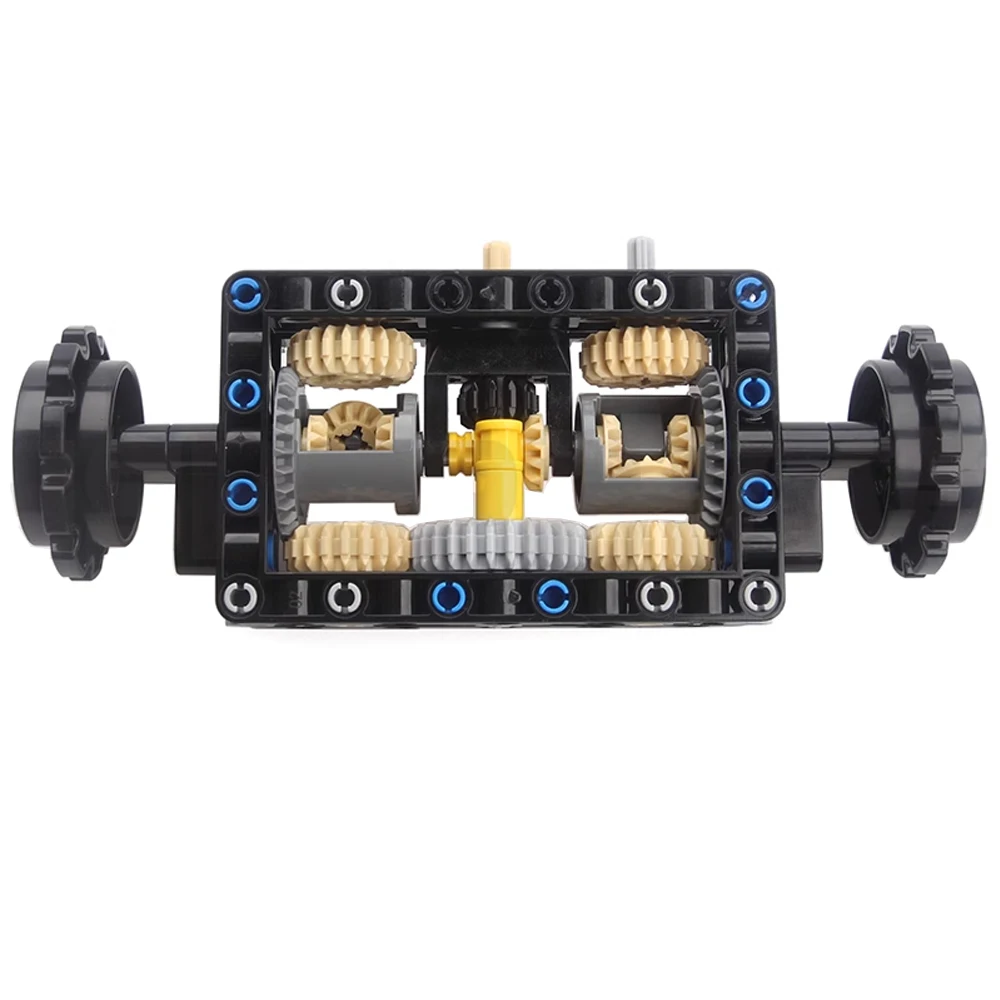 MOC-19788 탱크 조향 구조 기어 차동 구멍 암 빔 어셈블리 전력 모터 제어 작은 입자 빌딩 블록