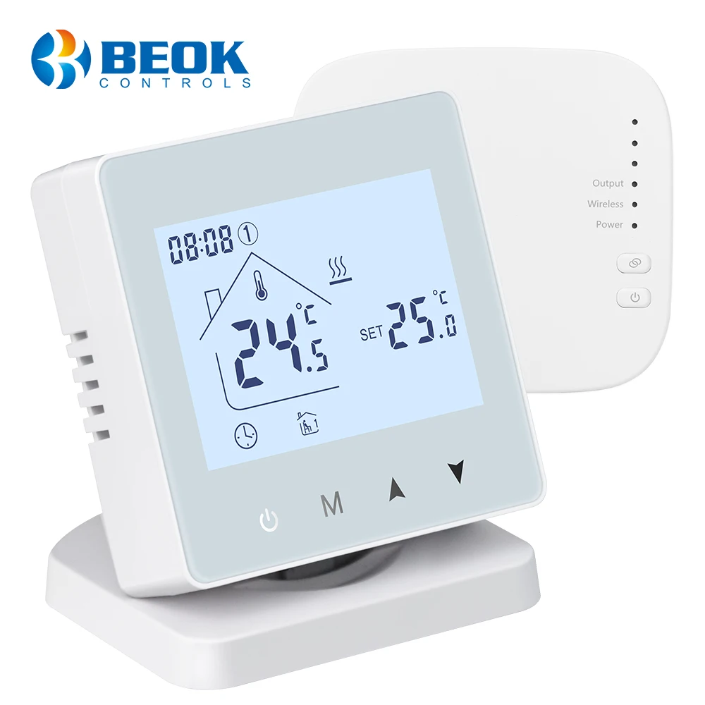 Beok Slimme WiFi Thermostaat Voor Ketelverwarming - Tuya App & Alexa Compatibel - 3A