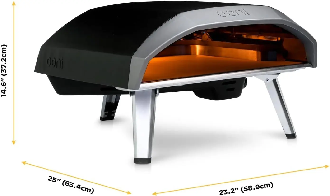 16 Gas Pizza Oven 28mbar Natural Gas Outdoor Pizza Oven Portable Pizza Oven For Fire and Stonebaked 16 Inch Pizzas Countertop 2