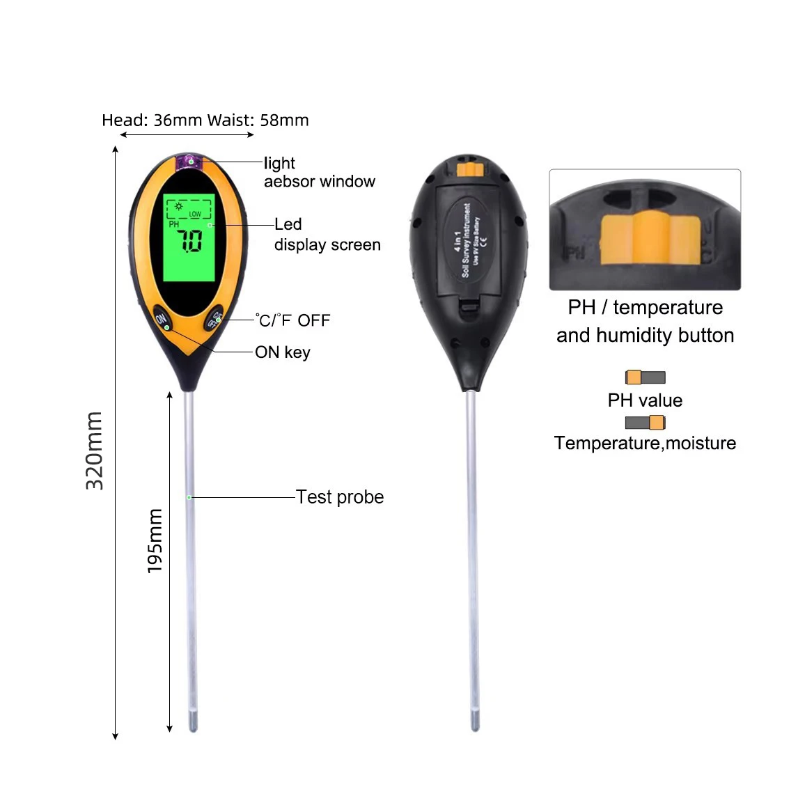3-in-1 soil tester S43506dabe96e4c268ddb6d6c53c14af9S