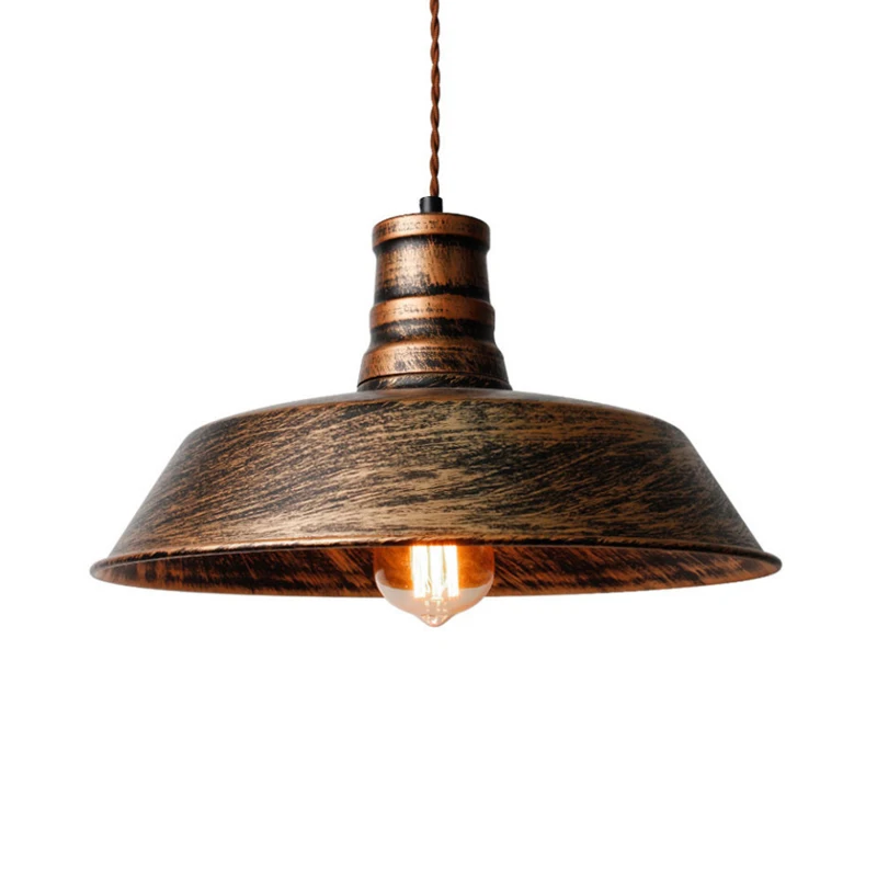 

Винтажная железная Подвесная лампа в стиле индастриал, американский светильник в стиле лофт, гостиницы, бара, кафе, ресторана, столовой, ретро-подвеска Эдисона