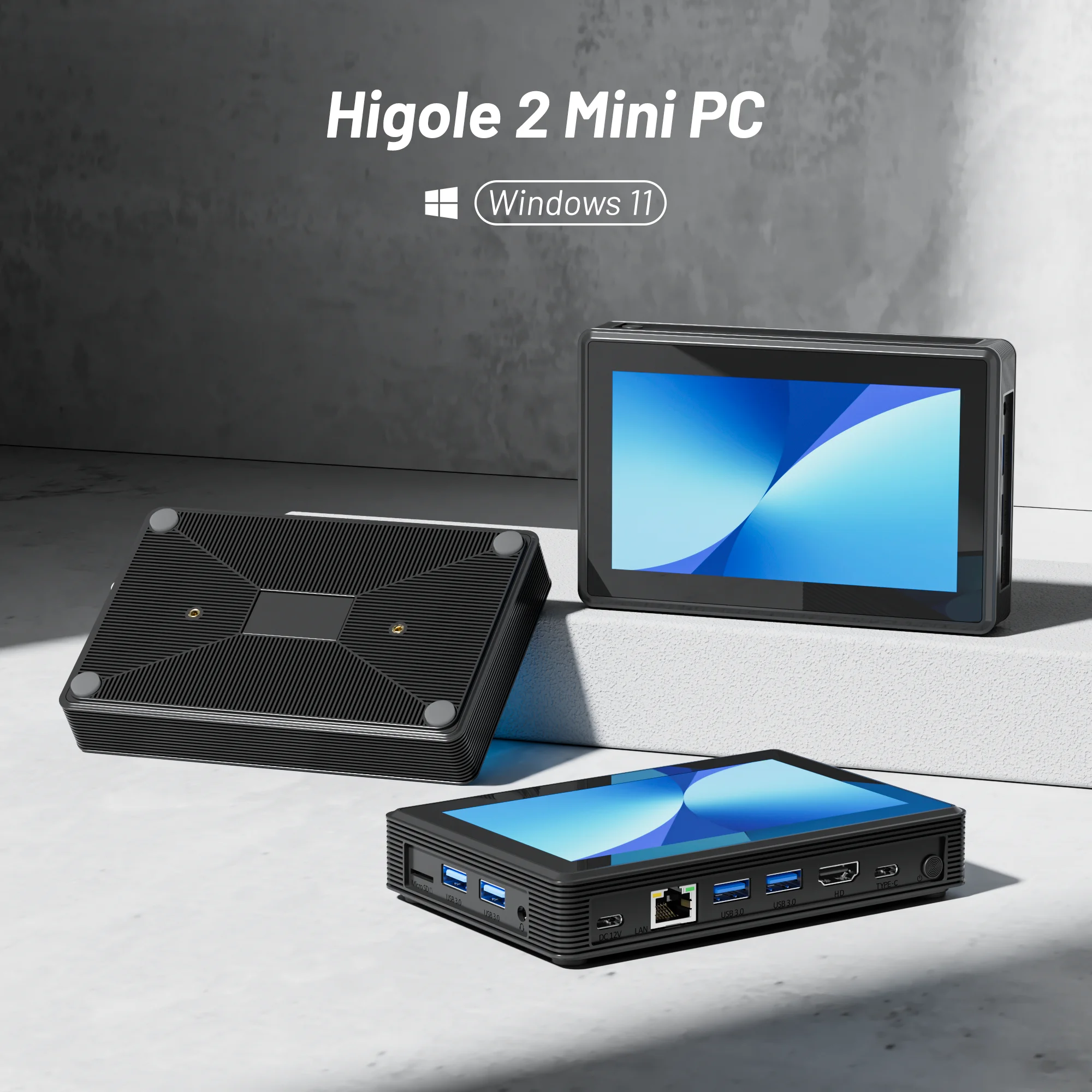 Higole 2 태블릿 패드, 산업용 윈도우 11 태블릿 미니 PC, 5.5 인치 터치 스크린 디스플레이, 미니 컴퓨터, 인텔 N5095, 16GB + 256GB + WIFI