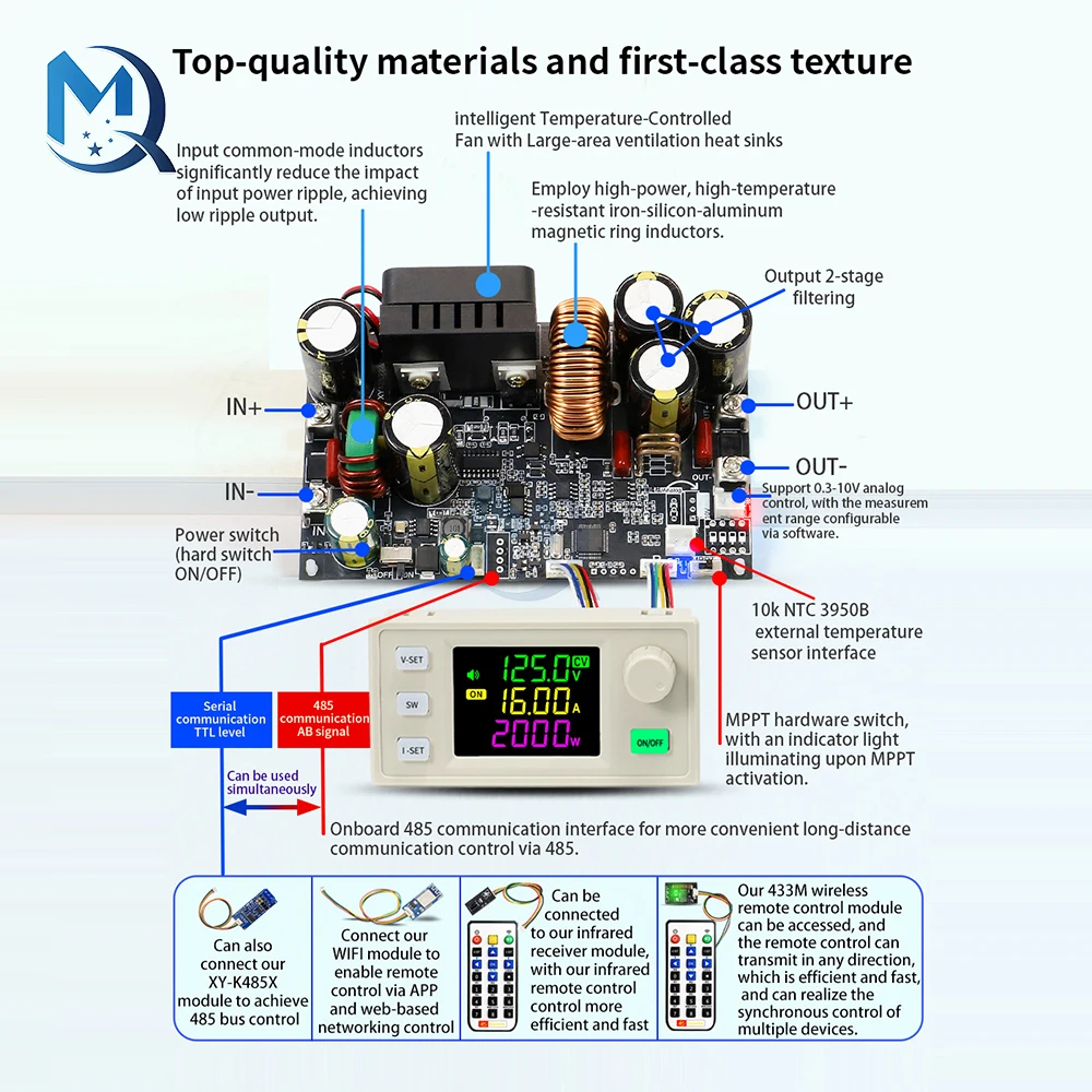 XY12522 XY6020L CNC DC Adjustable Buck Power Supply Constant