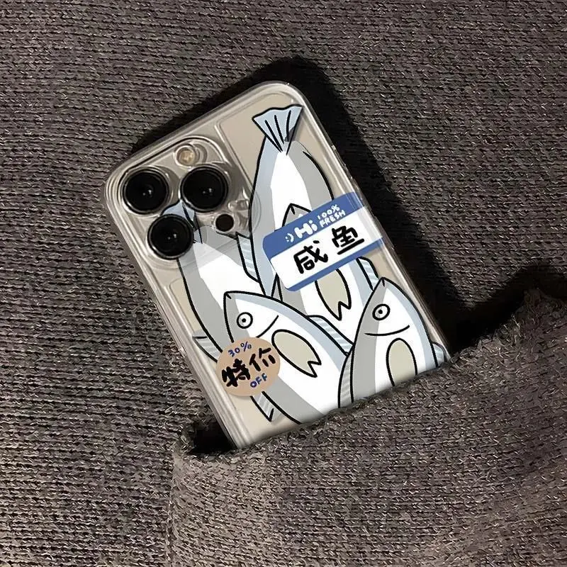 Salted Fish Clear Phone Case - Discounted Protective Cover