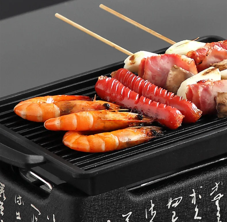 Mini Portable Japanese BBQ Grill Aluminium Alloy Charcoal Grill Barbecue C#