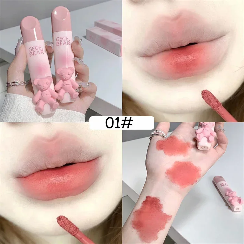Bear lip gloss lip glaze liquid lipsticks waterproof non fading