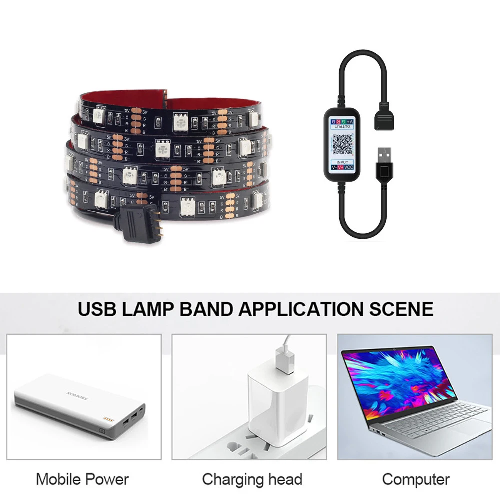 Background Atmosphere Light Strips 5050rgb Color Bluetooth 5v Light Set TV Bedside Bar Atmosphere
