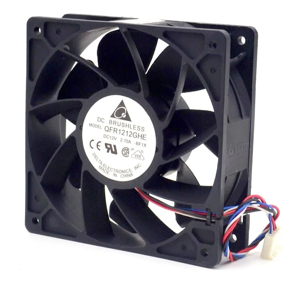 Ventilador de Refrigeração para Delta Qfr1212ghe 12v 2.70a 12038 120 mm 12cm 6000rpm 1pc - Imagem 2
