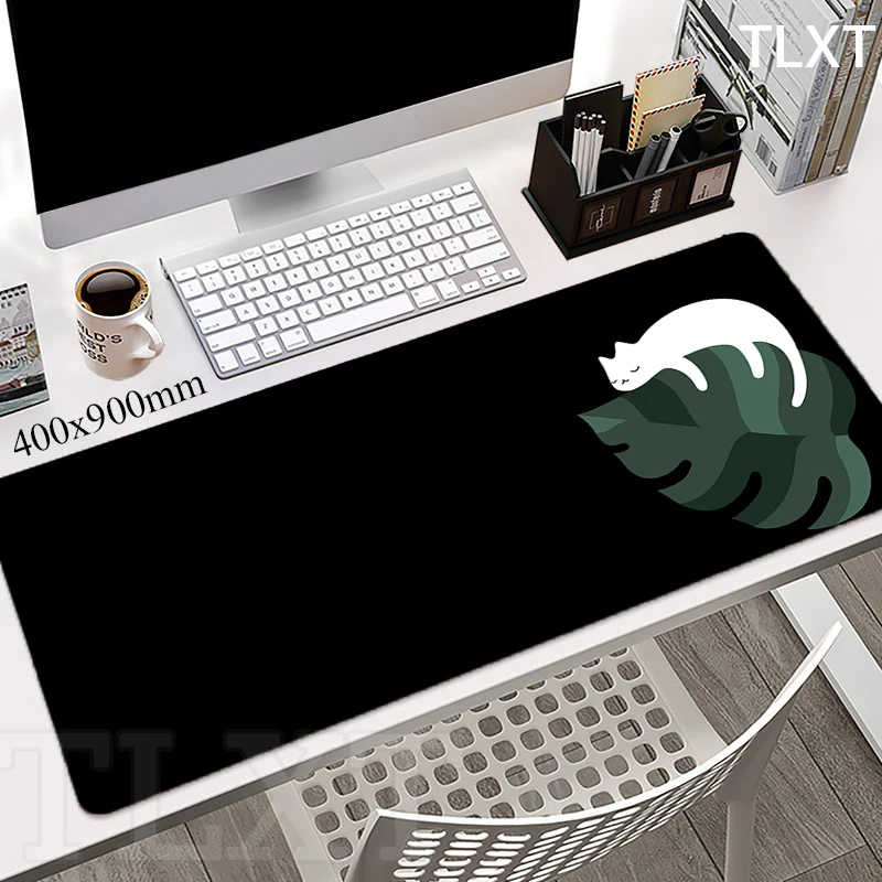 Grande tappetino mouse gaming con gatto per scrivania e ufficio_voghion.com