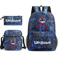Stitch School Bag Casual Backpack Male and Female Student Backpack Printed Large Capacity Outdoor Backpack 5