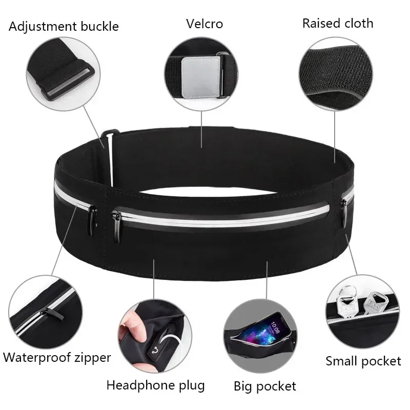 Outdoor Belt Bag Mobile Cell Phone Bag for Running Men Running Bag Women Sport Fanny Pack Waterproof Jogging Gym Waist Bag Run 4