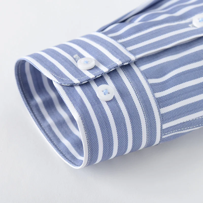 Top Quality No Ironing Men Dress Shirt Long Sleeve Men's Classic Stretchy Non-iron Easy To Take Care Casual Shirts Men Slim Fit
