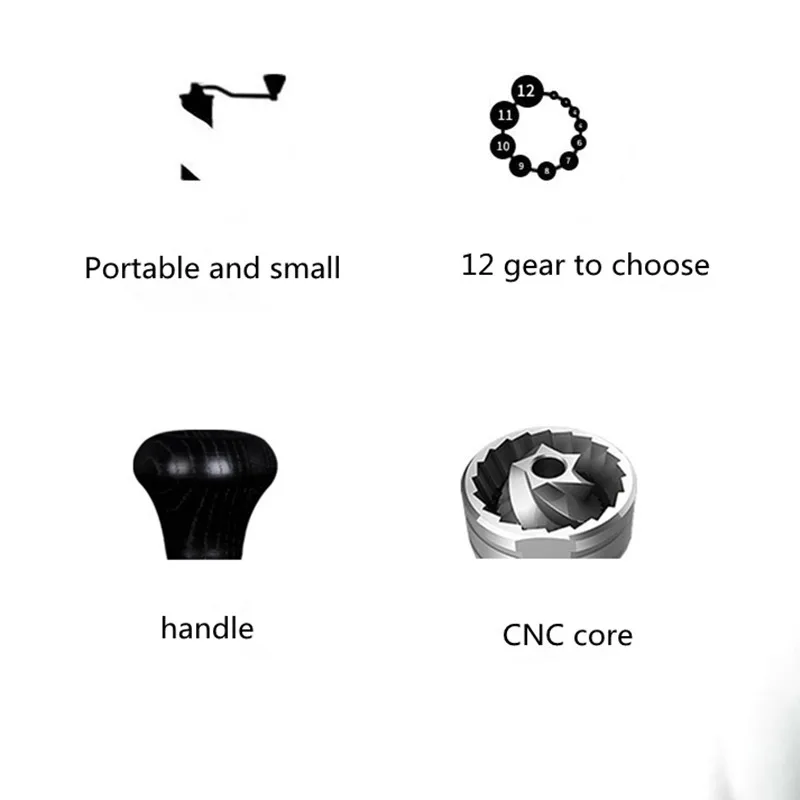 Description Picture 4 of itemManual coffee bean grinder CNC small household hand coffee grinder CNC Stainless Steel Professional Double Bearing Adjustable