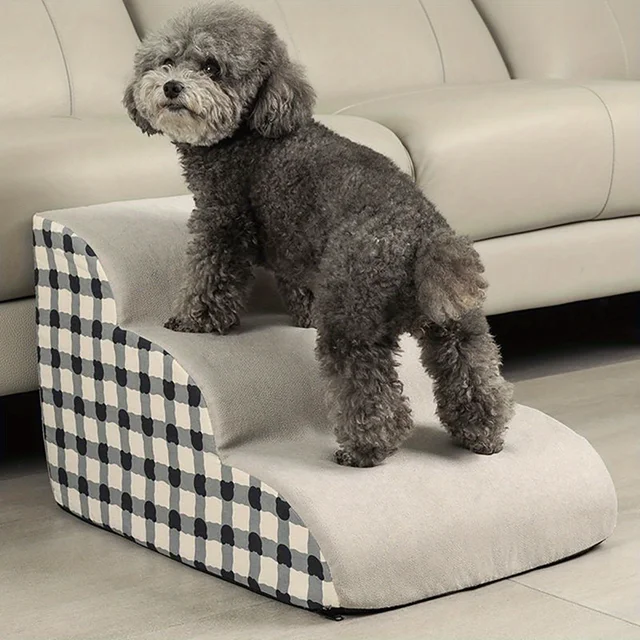2/3-Step High-Density Foam Pet Stairs 1