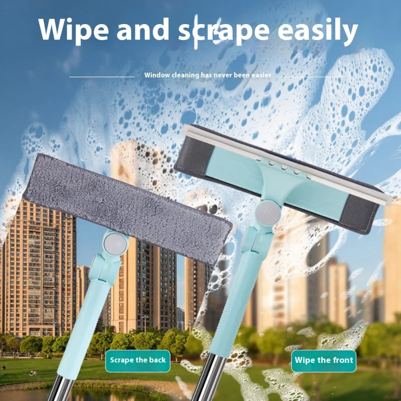 New Glass Cleaning Tool For Household Use Double-Sided Wiper Extended Window Wiper Rotating Glass Wiper Household Mop
