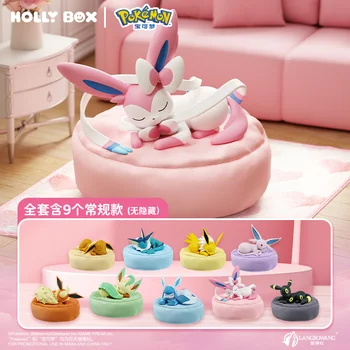 Spot Hot Anime Character Eevee Multi Form Series Blind Box Desktop Decoration Ornament Set Toy Scene Building Props Mystery Gift 1