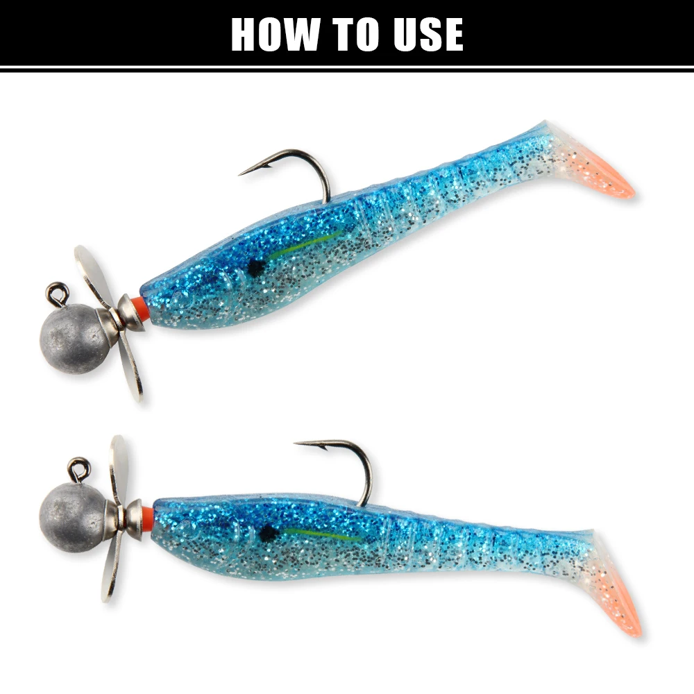 Spinpoler Fishing Jig Heads With Propeller Round Ball Fishhook Crappie  Walleye Jigs Heads Hooks For Bass Freshwater Saltwater