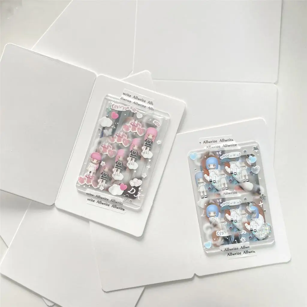 Steves 10pcs Pure White Photoc Card Packaged With Folded Cardboard To Protect The Photocard