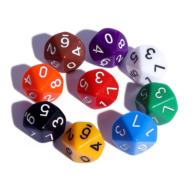 30PCS Math Manipulative 10 Sided Dice For Classroom Teaching Supplies Kids Educational Toys Counting Games Kinder Speelgoed 2