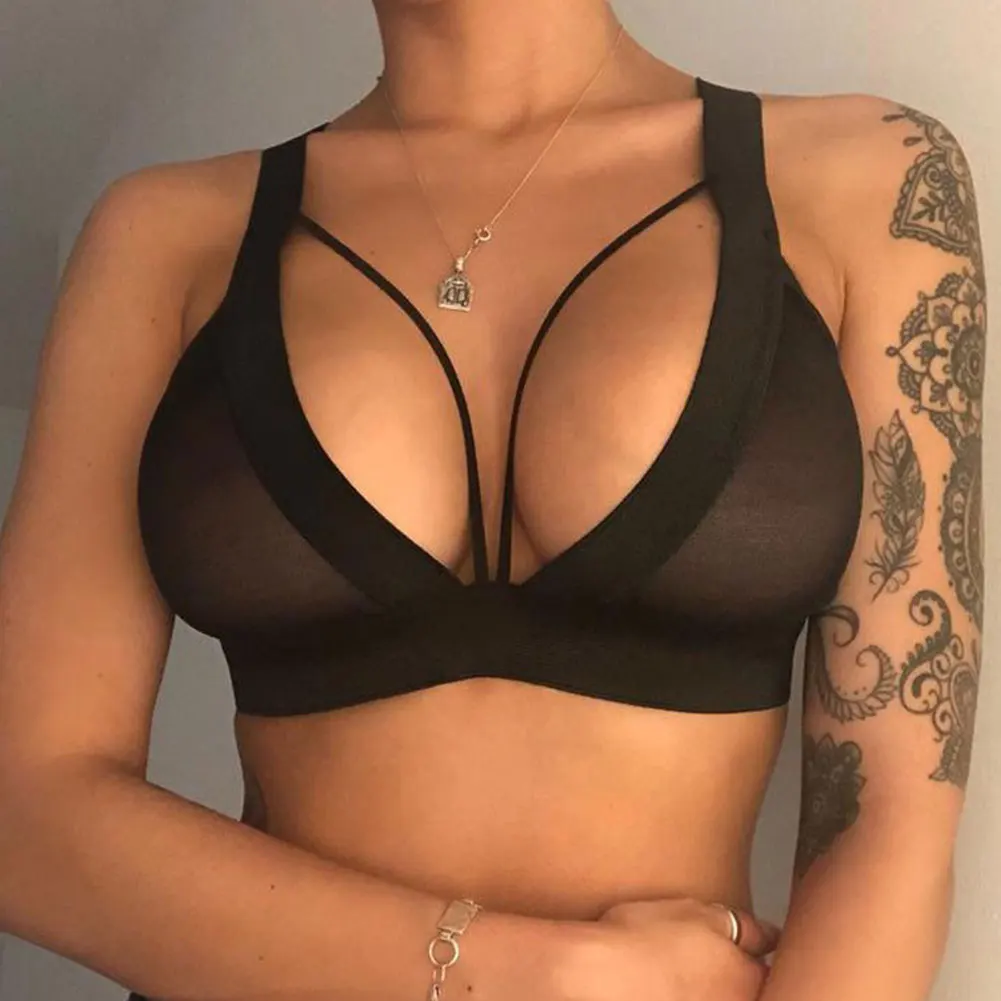 New Sexy Girls Sports Bras Push Up Bras Plus Size Girls Yoga Sports Vest Tops Sexy Hollow No Rims Pajamas Underwear