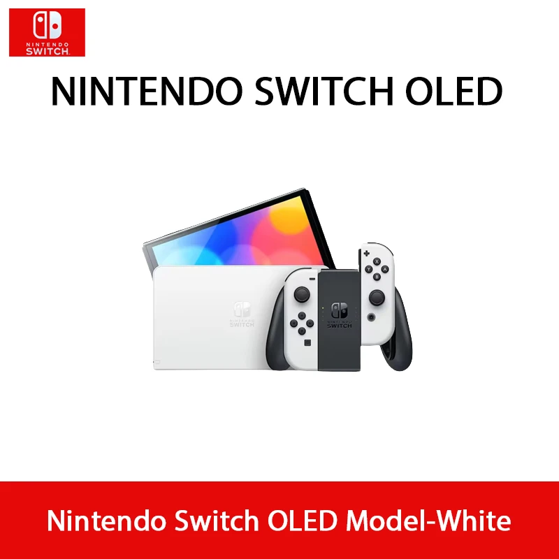 Nintendo Switch OLED Model z 7-calowym ekranem, uchwyty Joy-Con, ulepszone audio, regulowana konsola, stabilny tryb TV, gra wideo