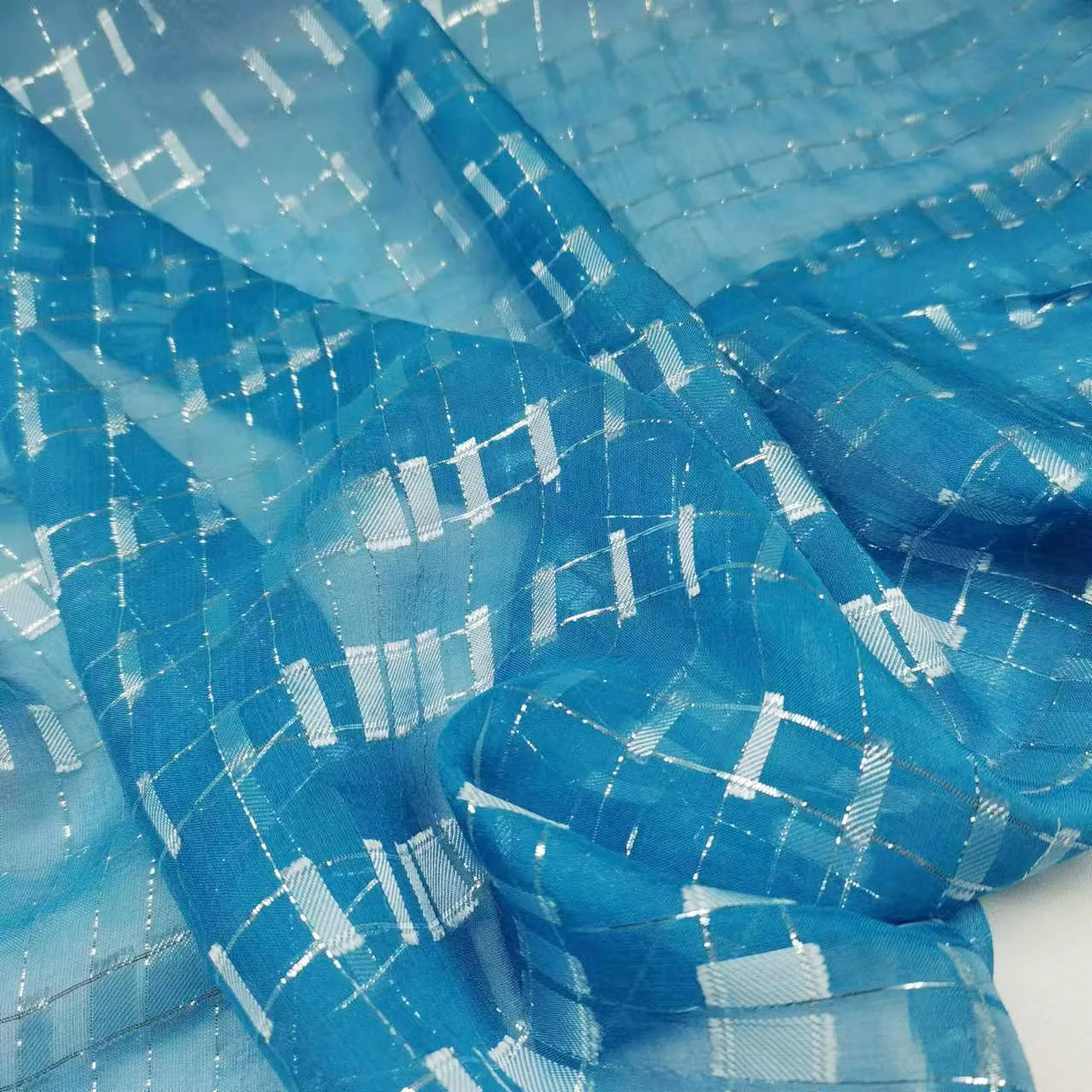 Saree Mulberry Silk Metallic Lurex Brocade Metallic Sudan Toub Fabric Soft Somali Dirac DIY Cloth Dress Scarf Material