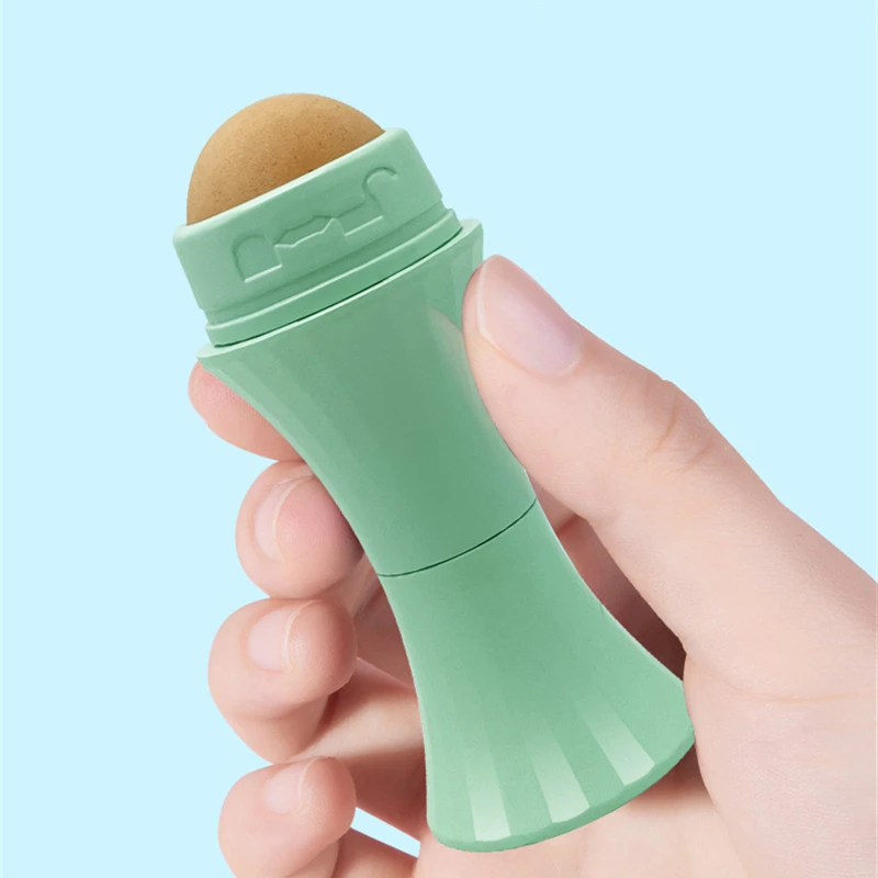 Small Waist Face Oil Absorbing Roller Volcanic Stone Blemish Remover Face T-zone Oil Removing Rolling Stick Ball Summer Shiny