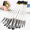 7/10Pcs Different Shape Paint Brushes Set for Art Acrylic Gouache Oil Watercolor Artist Canvas Synthetic Nylon Hair Paint Brush 2
