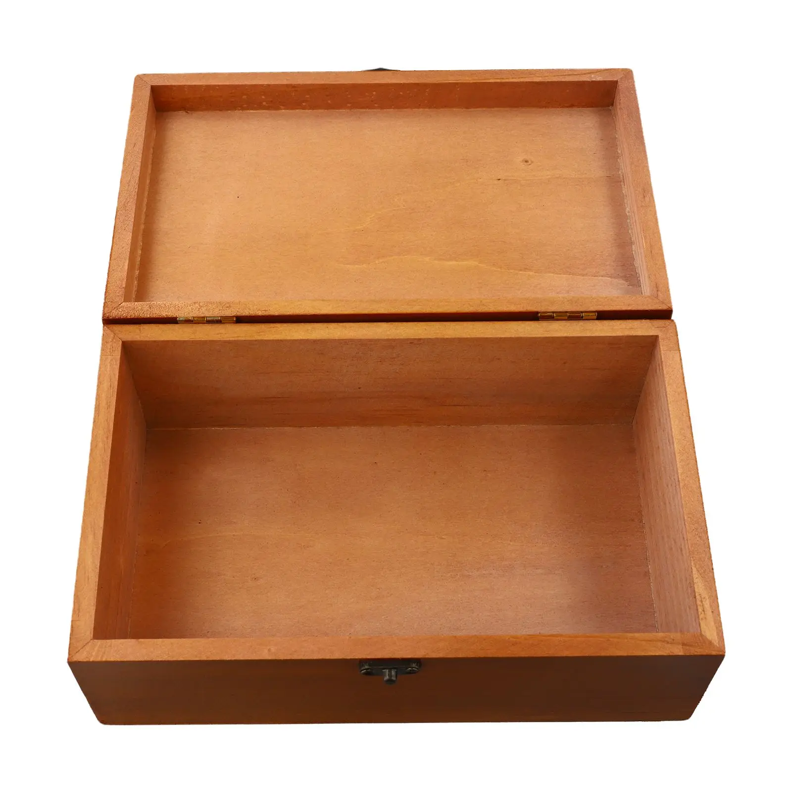 Retro-Aufbewahrungsbox aus Holz mit abschließbarem Holz, dekorativer Koffer für Zuhause oder Büro, Holzkiste mit Klappdeckel, Andenkenhalter mit Schloss – Detail 10