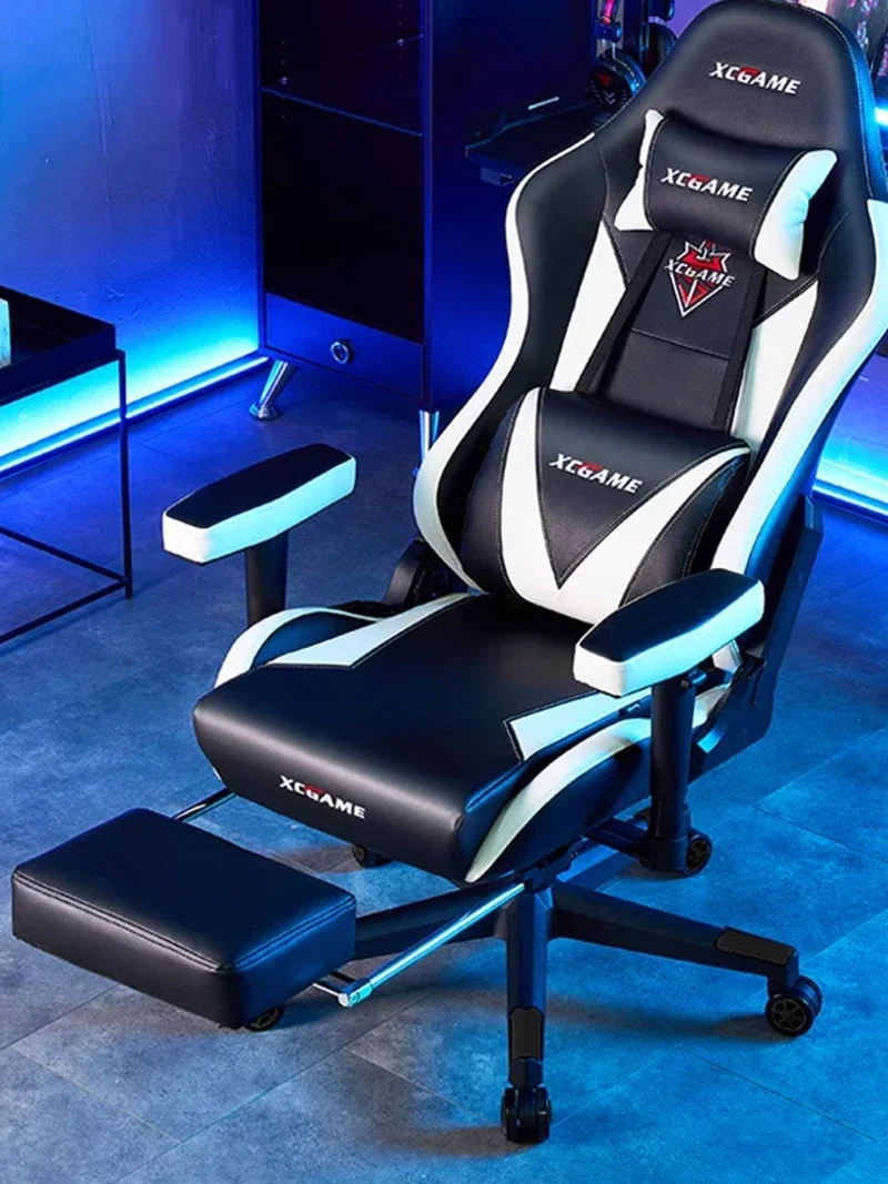 

Ergonomic Recliner Office Chair PU Leather Footrest Esports Computer Office Chair Work Study Silla Gamer Office Furniture Design