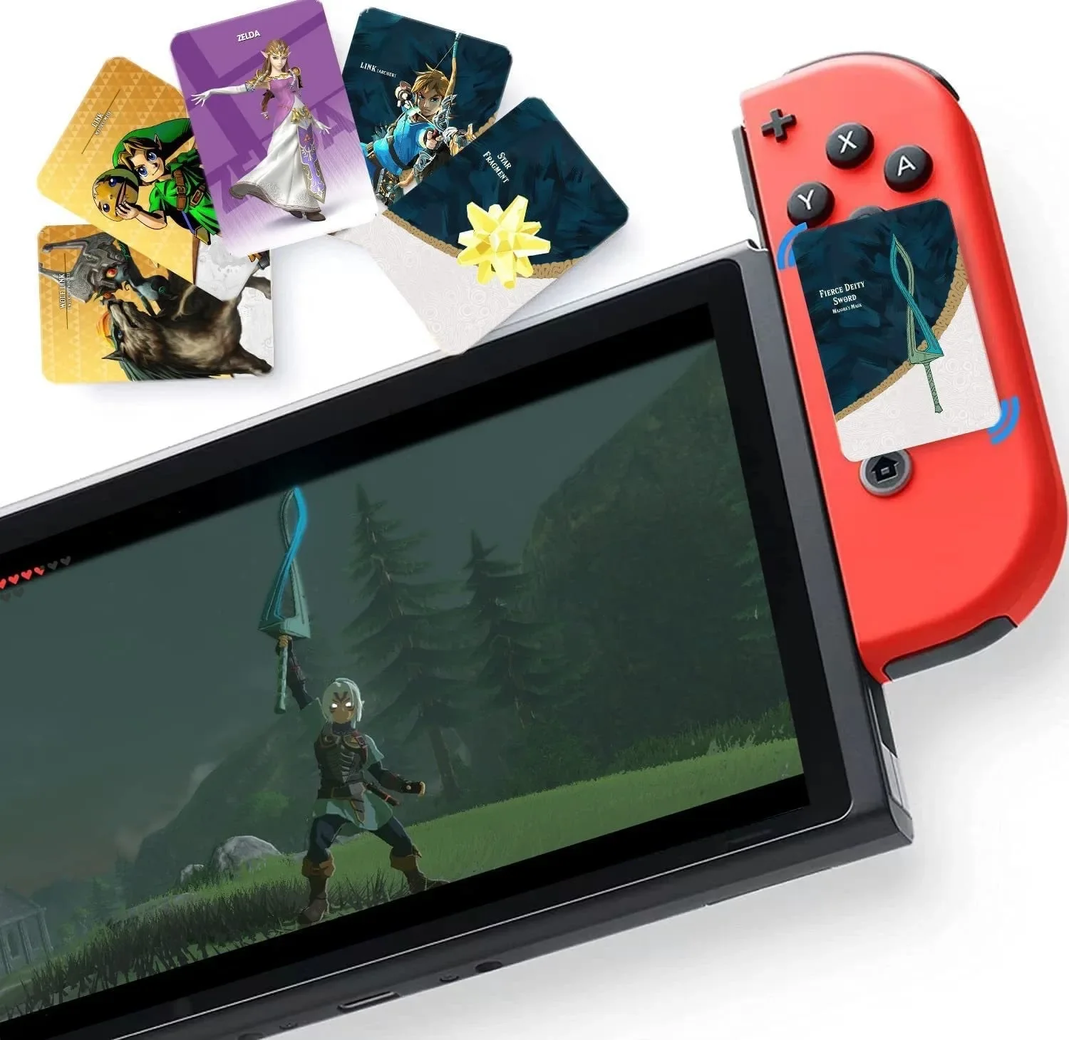 Amiibo Cards 40 Pcs Zelda Amiibos Cards Apply to The Legend of Zelda Tears of the Kingdom and The Legend Zelda: Breath of the Wild