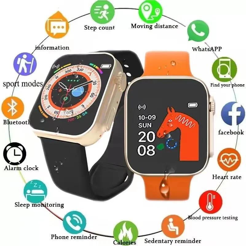 D20 Ultra Bluetooth Smart Watch, Pulseira Esportiva, Calorias de Música