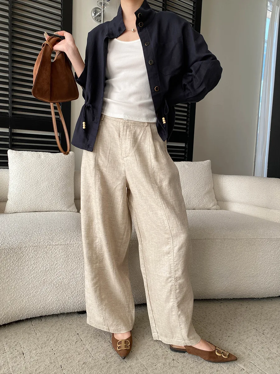 Frühlingshemdjacke für Damen in unifarbenem Design mit Kordelzug an der Taille, der einen eleganten und schlank machenden Look verleiht. – Detail 16