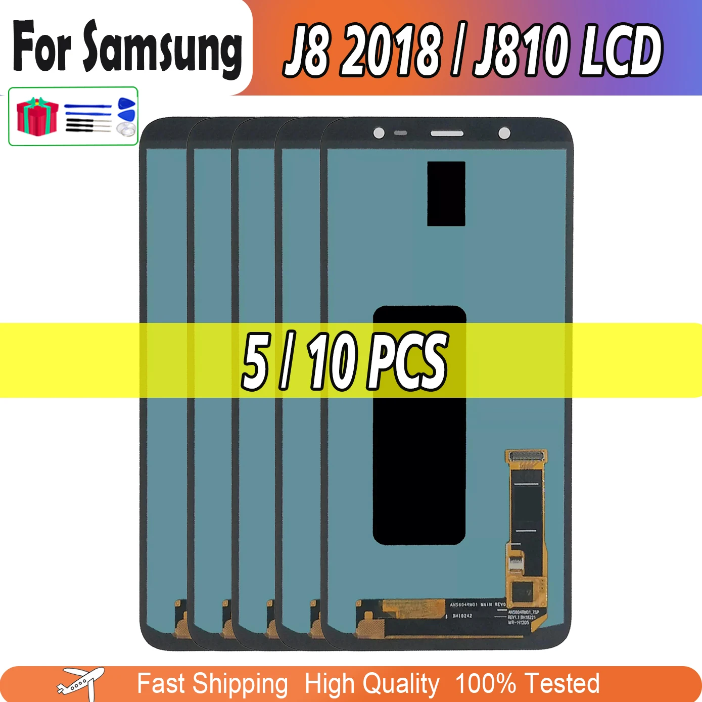 

ЖК-дисплей для Samsung J8 2018, J810, J810F, экран для Samsung J810Y, ЖК-экран с сенсорным дигитайзером в сборе, запасные части, оптовая продажа