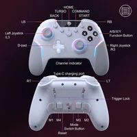 EasySMX X20 Wireless Gamepad Enhanced Controller Compatible with PC/NS/TV/Phone/Laptop, Hall Micro Triggers Joystick RGB Effect - Image 5