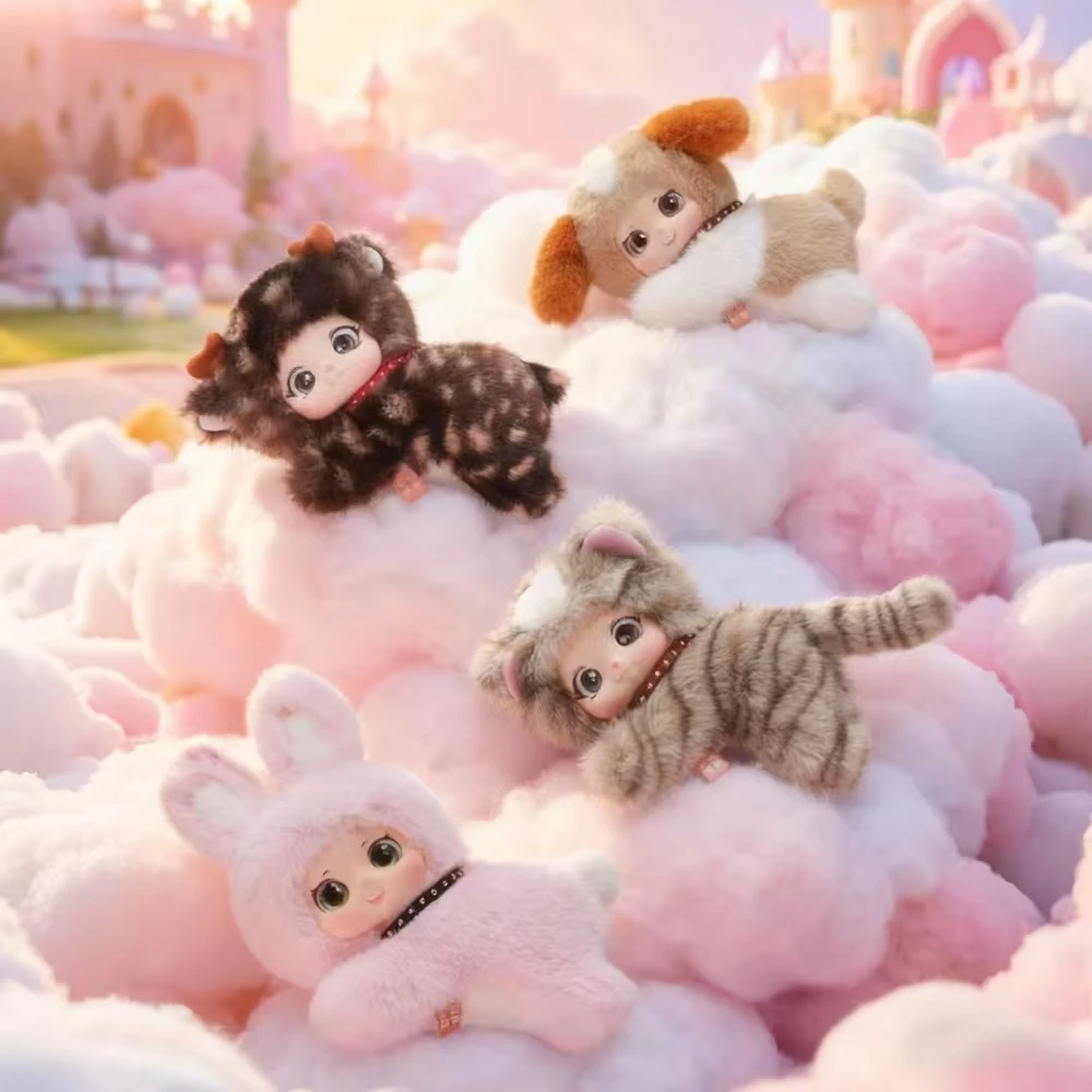 Cute Animals Plush Toy Fluffy Bear Cat Fox Elephant Wrist Rest Desk Companion Study Buddy Kids Children Birthday Gift Doll