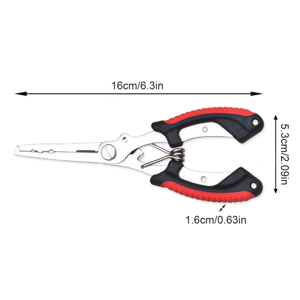 Stainless Steel Fishing Pliers Fishing Hook Remover Saltwater Resistant Braided Line Cutter Scissors Equipment