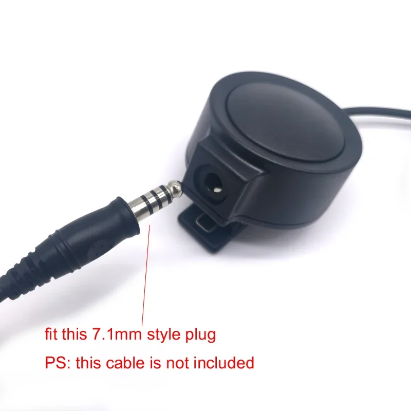 K-324 Big PTT for Z Tactical Bowman Elite II U94 PTT Throat Mic Headset for Motorola GP328 GP338 GP340 GP360 GP680 HT750 Radio